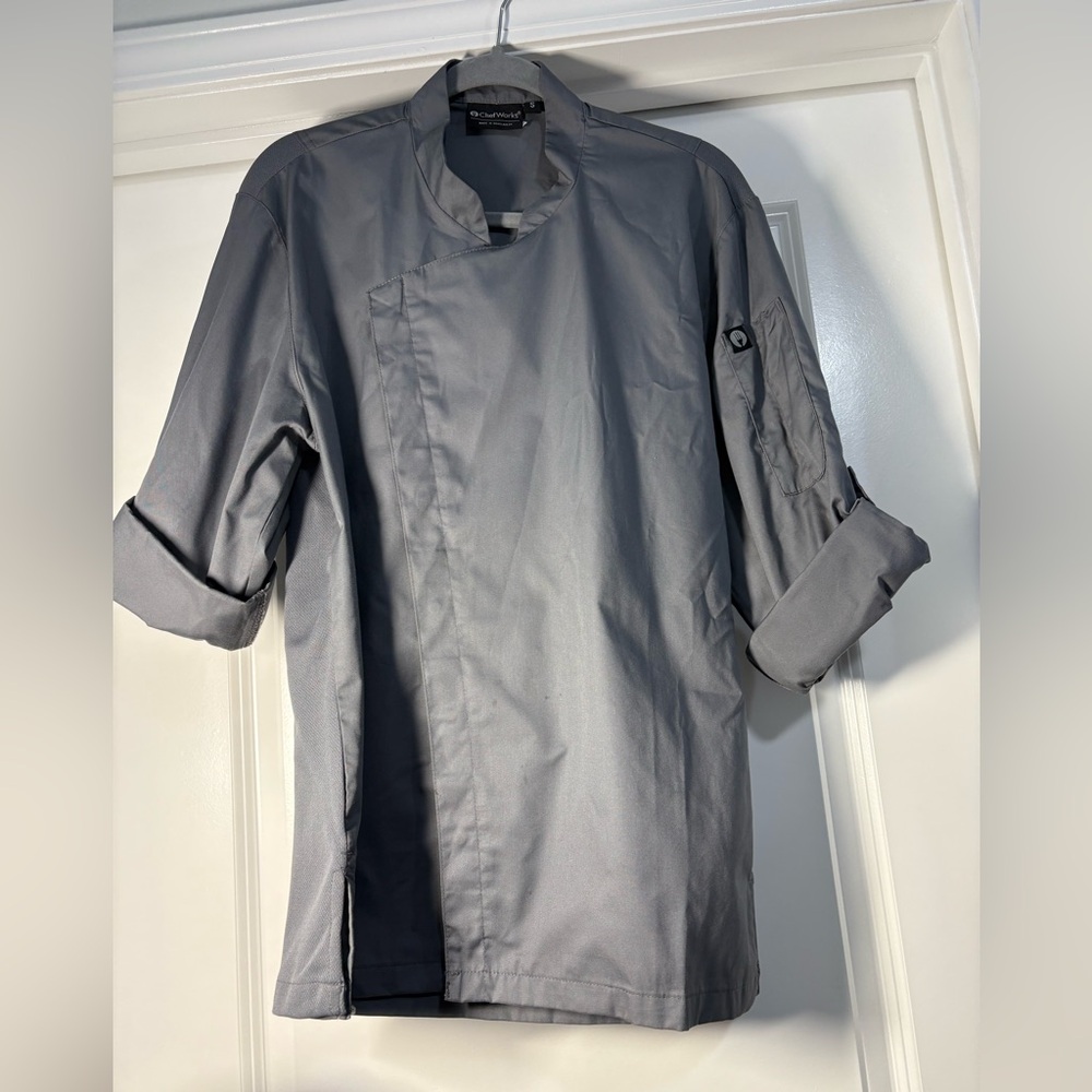 Chef Works Men's Gray Chef Jacket View 3